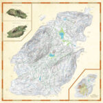 A topographical map of Bowen Island.