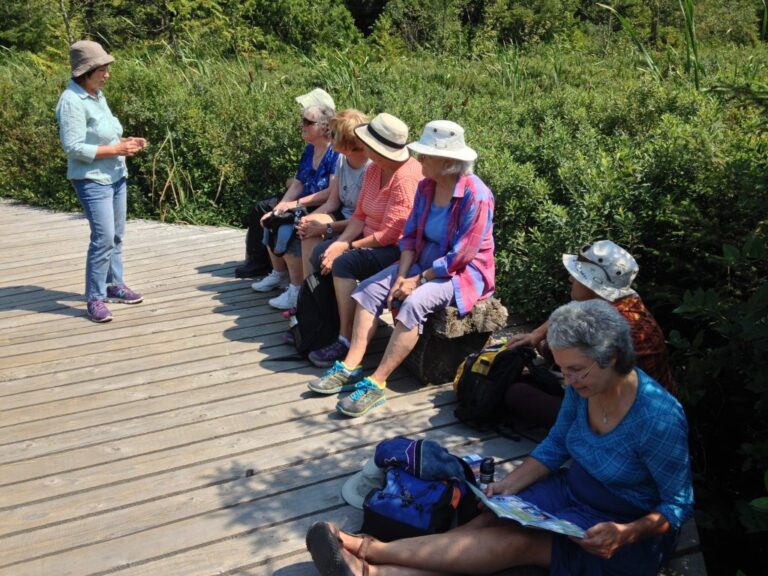 The Elders Council for BC Parks take a break from a hike around Killarney Lake (August 2015)