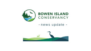 Placeholder image reads "Bowen Island Conservancy – news update"